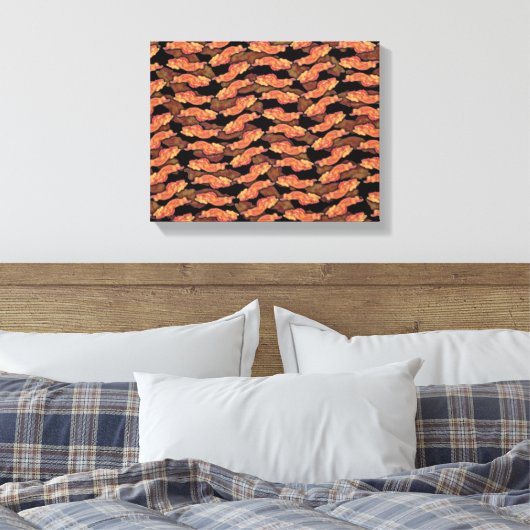 Bacon Pattern Canvas Afdruk (Insitu (Slaapkamer))