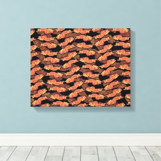 Bacon Pattern Canvas Afdruk (Insitu (Houten vloer))