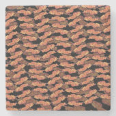 Bacon Pattern Stenen Onderzetter (Voorkant)