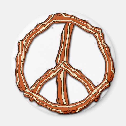 Bacon Peace Sign T-shirts, Hoodies, cadeautjes Magneet (Voorkant)