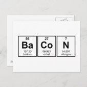 Bacon Periodic Table Element Symbolen Briefkaart (Voorkant / Achterkant)