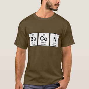 Bacon Periodic Table Element Symbolen T-shirt