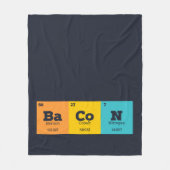 Bacon Periodic Table Elements Fleece Deken (Voorkant)