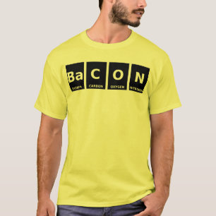 Bacon Periodiek Systeem Grappige T-shirt