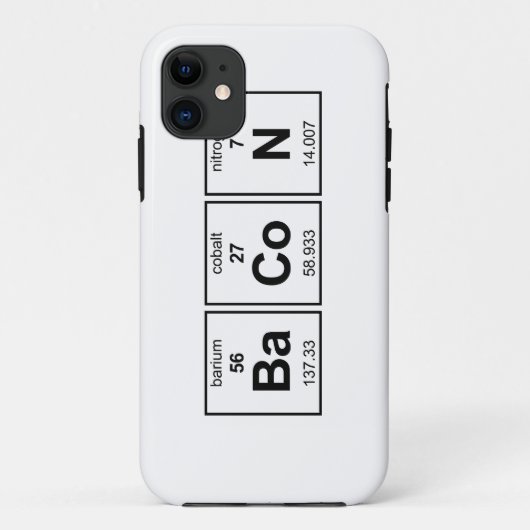 BaCoN Periodieke Tabel Case-Mate iPhone Case (Achterkant)