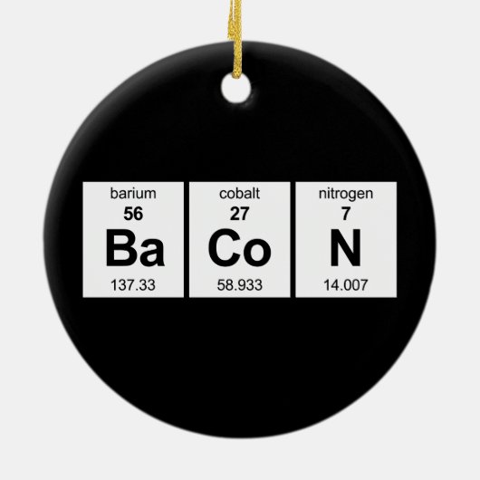 BaCoN Periodieke Tabel Keramisch Ornament (Achterkant)