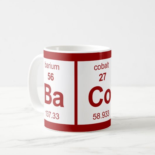 BaCoN Periodieke Tabel Koffiemok (Voorkant links)