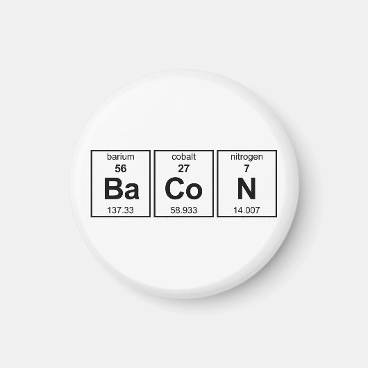 BaCoN Periodieke Tabel Magneet (Voorkant)