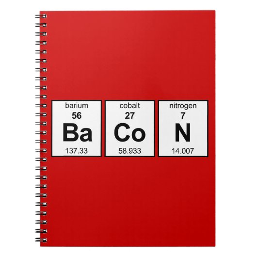 BaCoN Periodieke Tabel Notitieboek (Voorkant)