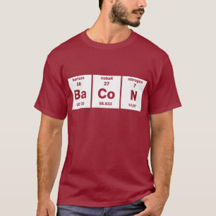 Bacon - periodieke tabel van de elementen t-shirt