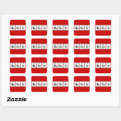 BaCoN Periodieke Tabel Vierkante Sticker (Vel)