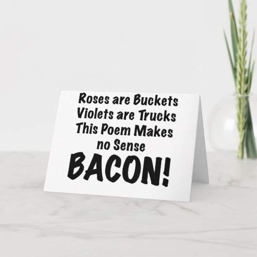 Bacon Poem Kaart (Voorkant)