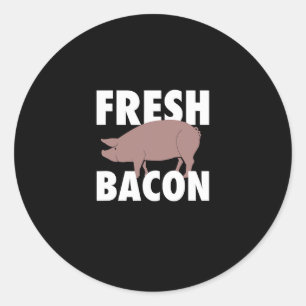 Bacon Pork Lover Barbecue Pig, vers Ronde Sticker