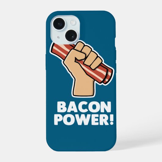 Bacon Power iPhone 15 Case (Achterkant)