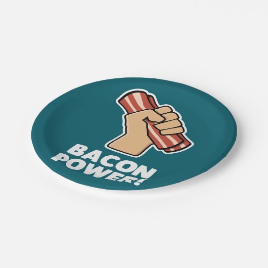 Bacon Power Papieren Bordje (Gekanteld)