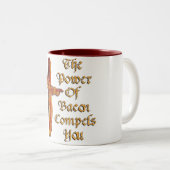 Bacon Power Tweekleurige Koffiemok (Voorkant rechts)