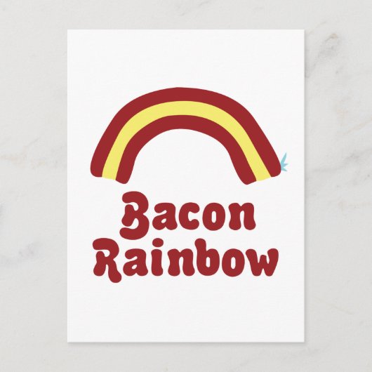 Bacon Rainbow Briefkaart (Voorkant)