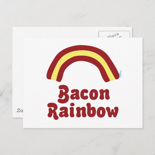 Bacon Rainbow Briefkaart (Voorkant / Achterkant)
