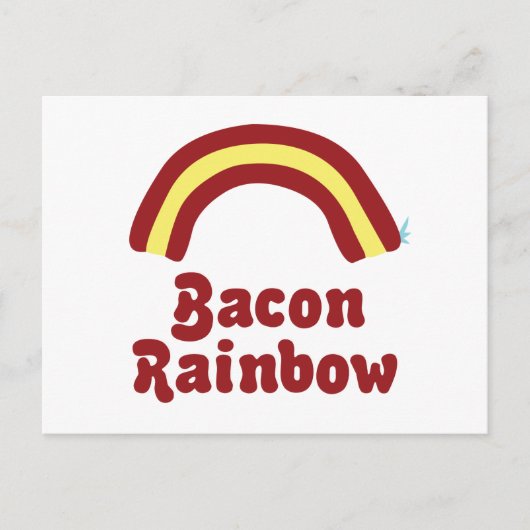 Bacon Rainbow Briefkaart (Voorkant)