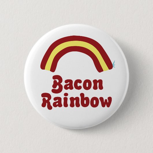 Bacon Rainbow Ronde Button 5,7 Cm (Voorkant)