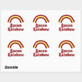 Bacon Rainbow Ronde Sticker (Vel)