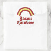 Bacon Rainbow Ronde Sticker (Tas)