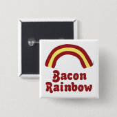 Bacon Rainbow Vierkante Button 5,1 Cm (Voorkant /achterkant)