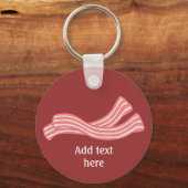 Bacon Rashers Afbeelding - Pas het aan Sleutelhanger (Voorkant)