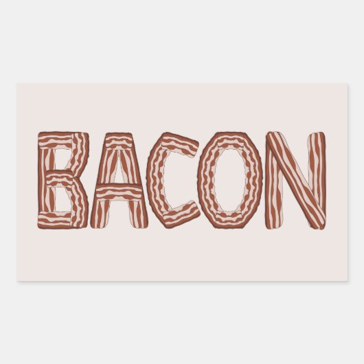 Bacon Rechthoekige Sticker (Voorkant)