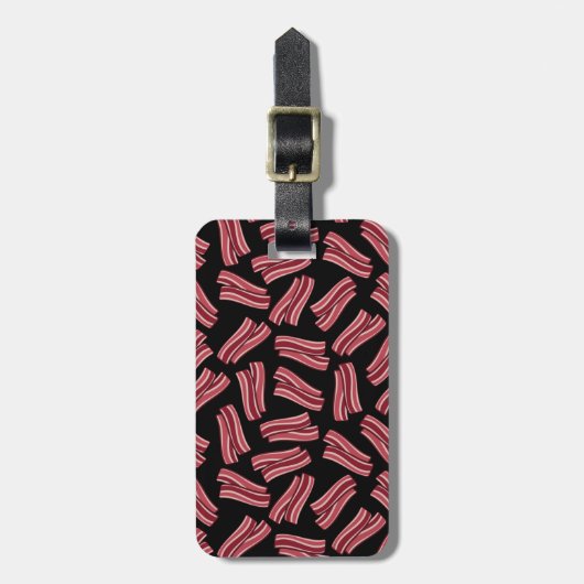 Bacon Reepjes Patroon Bagagelabel (Voorkant verticaal)