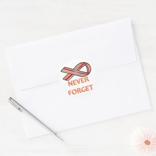 Bacon Ribbon Ronde Sticker (Envelop)