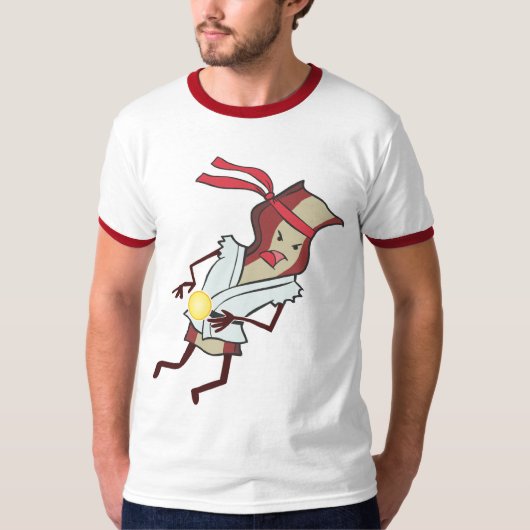 Bacon Ringer T-Shirt (Voorkant)
