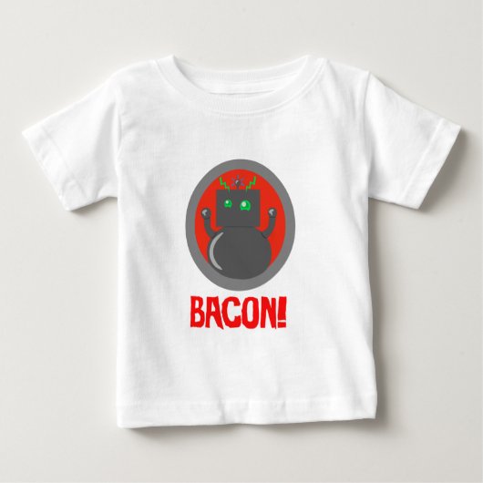 Bacon Robot Baby T-Shirt (Voorkant)