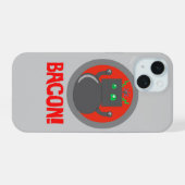 Bacon Robot iPhone Case 15 Hoesje (Achterkant horizontaal)