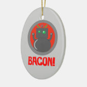 Bacon Robot Keramisch Ornament (Links)