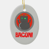 Bacon Robot Keramisch Ornament (Achterkant)