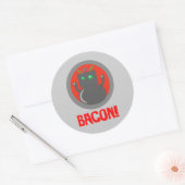 Bacon Robot Ronde Sticker (Envelop)