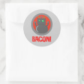Bacon Robot Ronde Sticker (Tas)