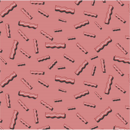 Bacon rode vlees liefhebber leuke retro patroon sticker (Voorkant)