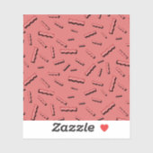Bacon rode vlees liefhebber leuke retro patroon sticker (Vel)
