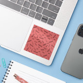 Bacon rode vlees liefhebber leuke retro patroon sticker (Laptop met iPhone)