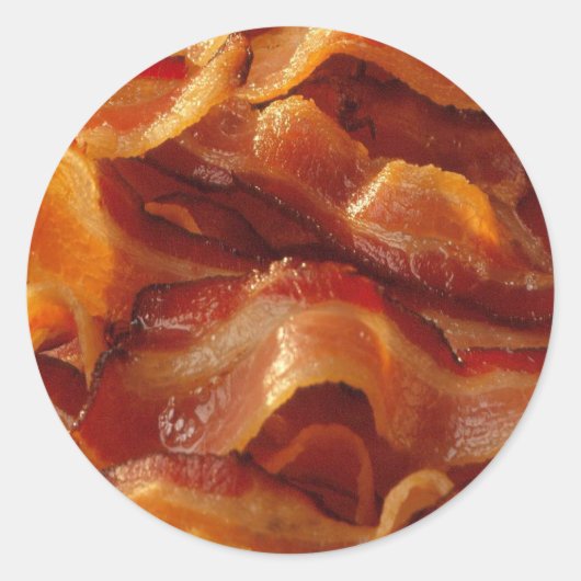 Bacon Ronde Sticker (Voorkant)