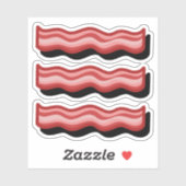 Bacon rood vlees liefhebber leuke retro set sticker (Vel)