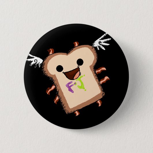 bacon sammich ronde button 5,7 cm (Voorkant)