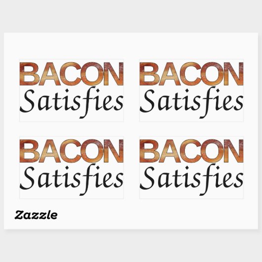 Bacon Satisfies Rechthoekige Sticker (Vel)