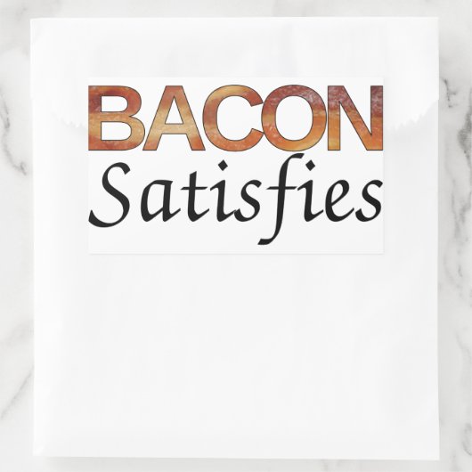 Bacon Satisfies Rechthoekige Sticker (Tas)