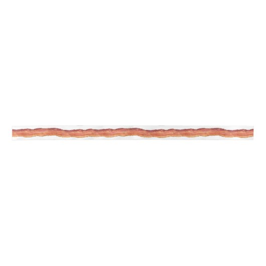 Bacon Strip Ribbon Satijnen Lint (Voorkant)