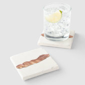 Bacon Strip Stenen Onderzetter (Zijkant)