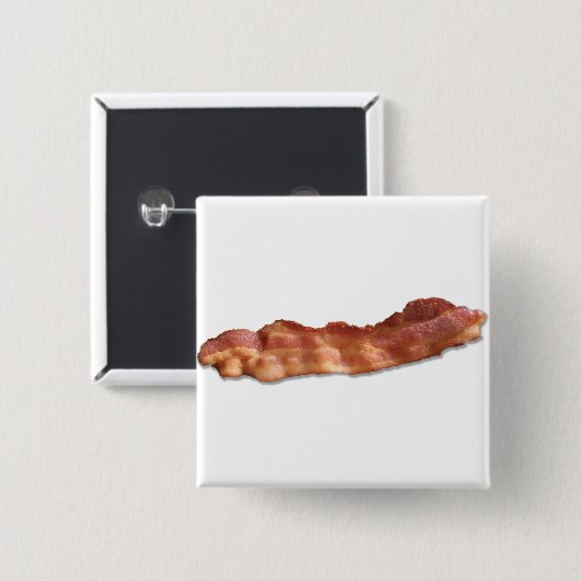 Bacon Strip Vierkante Button 5,1 Cm (Voorkant /achterkant)