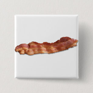 Bacon Strip Vierkante Button 5,1 Cm